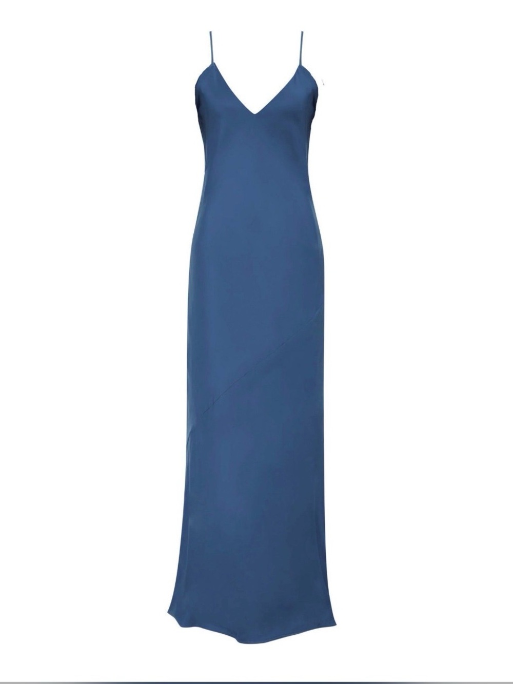 Gold Hawk Silk Noa Long Maxi Dress (Blue)